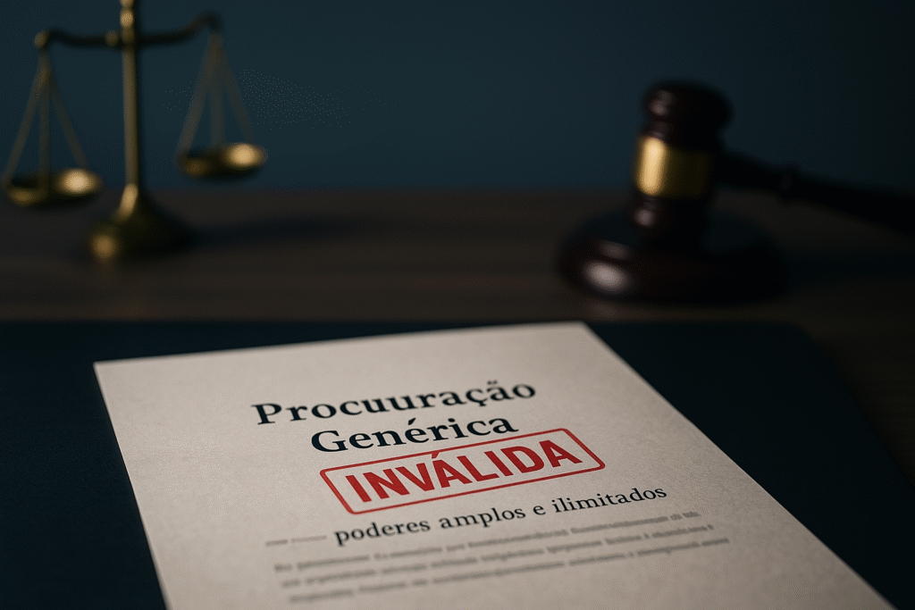 invalidade da procuração genérica