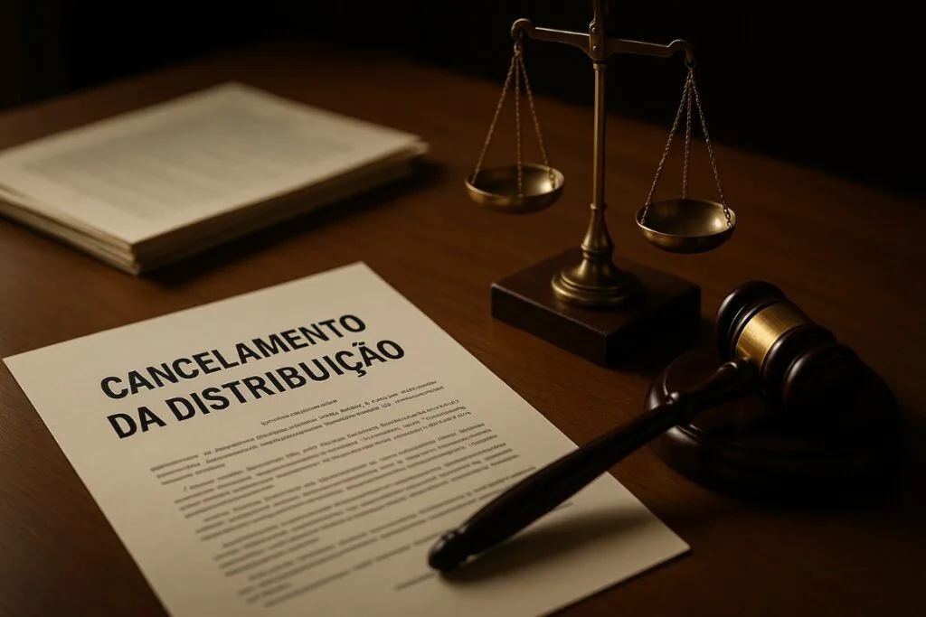Cancelamento da distribuição e inexigibilidade de custas processuais.