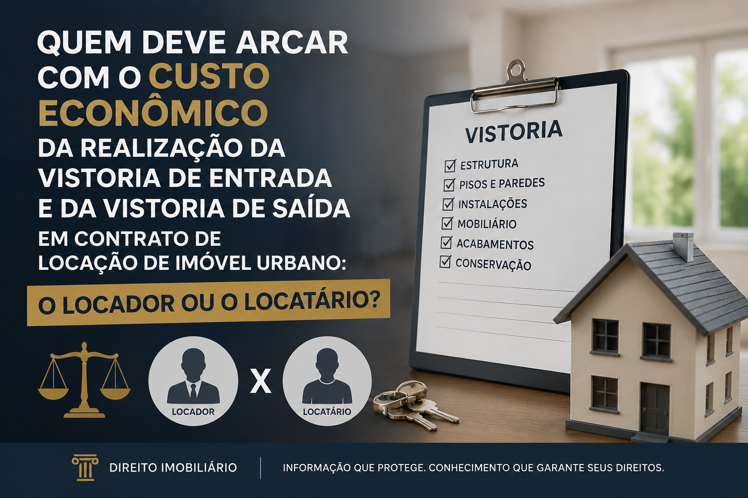 Vistoriador realizando taxa de vistoria na locação em imóvel residencial vazio