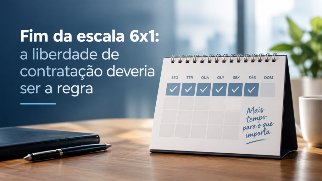 Pequeno comércio de bairro abrindo pela manhã, ilustrando o impacto do fim da escala 6x1 sobre pequenos empregadores.